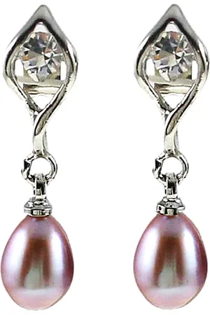 ZHEN ZHU Zoetwater parel oorbellen Lepa - oorstekers - echte parels - - stras steentjes - sieraden zakje - cadeau voor haar - kerst cadeau - Moederdag cadeau