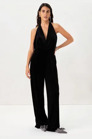 Sissy-Boy Zwarte velvet halter jumpsuit