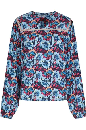 Fluresk Blouse Sylvie Top 25vzf04 Evening Blue/ice Blue Dames
