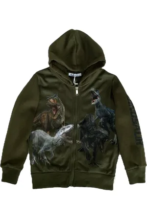 Merkloos Kinder vest met Dino Dinosaurus full color print | Capuchon | Kleur |