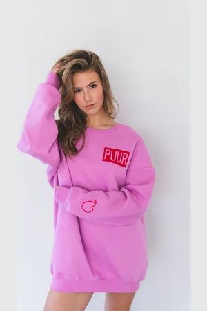 Merkloos ZeBBz - sweater - tekst - PUUR - groen - oversized - one size - all season