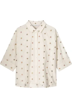 Summum Woman 2s3054-11624 - 3/4 sleeve blouse Scattered Emboideryy