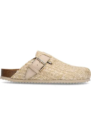 Sacha Dames - raffia clogs met gesp