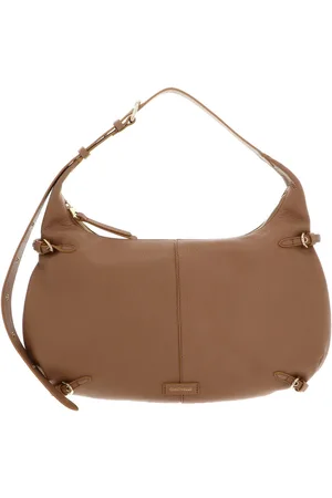 Coccinelle Leren Schoudertas Abigail Shoulder Bag Lichtbruin