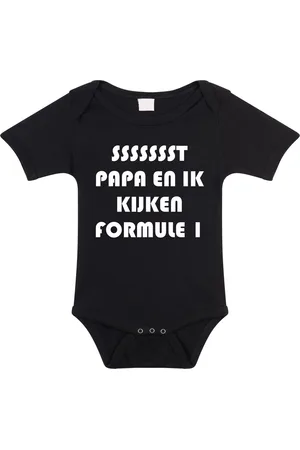 Merkloos Rompertjes baby - papa en ik kijken formule 1 - baby kleding met tekst - kraamcadeau jongen - maat 92