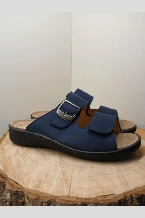 Solidus Slippers dames - Wellness Spezial 20187-80033 (G) Nubuk Ocean - maat EU: 38 2/3 en UK: 5