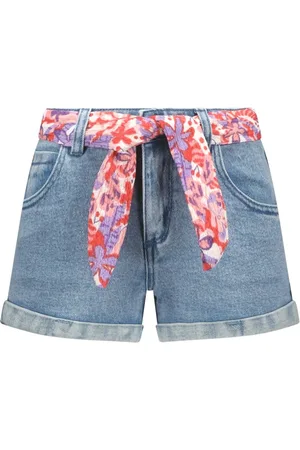 B.Nosy B.Nosy - Patty denim shorts with printed belt -