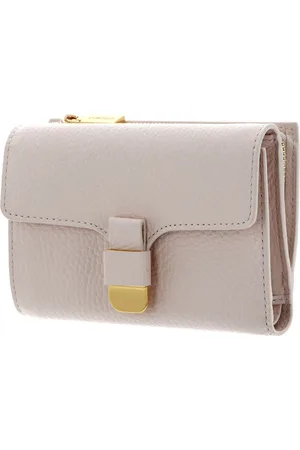 Coccinelle Leren Portemonnee Neofierenze Soft Wallet Grained Leather Roze