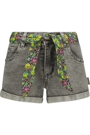B.Nosy B.Nosy - Patty denim shorts with printed belt -