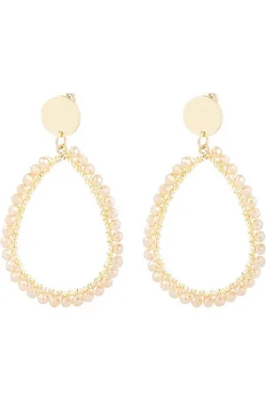 Yehwang Oorbellen - - Goud - - Kralen - Statement oorbellen - Stainless steel sieraden