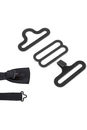 Merkloos Vlinderdas hardware - 50 sets, verstelbare drager tie haakvlieg clips, zwart .