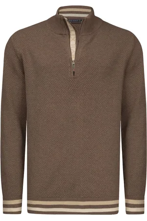 Felix Hardy Trui Met Halve Rits - Sweater - Schipperstrui Met Rits - 100% Katoen Heren - L