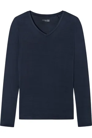 Schiesser Mix+Relax T-shirt - dames shirt lange mouwen modal v-hals