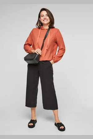 QS by s.Oliver Leren Schoudertas Crossbody Bag Zwart