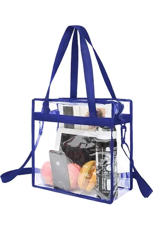 Merkloos Transparante tas met ritssluiting, crossbodytas met verstelbare schouderband, transparante schoudertas voor dames, transparante tas voor sportschool, waterdichte strandtas voor op reis