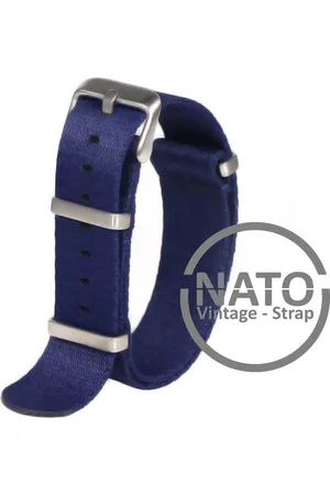 Merkloos 20mm Nato Strap - Vintage James Bond - Nato Strap collectie - Mannen - Horlogebanden - 20 mm Geschikt voor oa: - Seiko, SKX009 SKX007 SKX021, OMEGA Seamaster, Citizen, Tag Heuer, Casio, Tudor, Rolex submariner