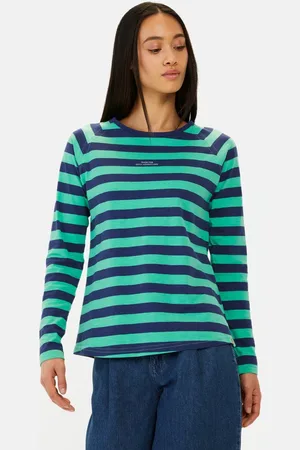 Camel Active Gestreept shirt met lange mouwen van puur katoen