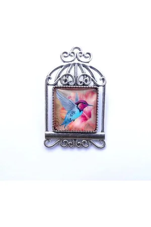 2 Love It Vogelkooi Peach - Broche - Lood & Nikkelvrij