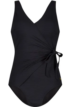 Ten Cate V-Neck Badpak Black Stripe - maat 48