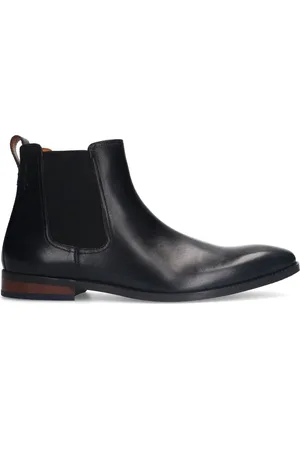 Van Lier Heren - Zwarte leren chelsea boots