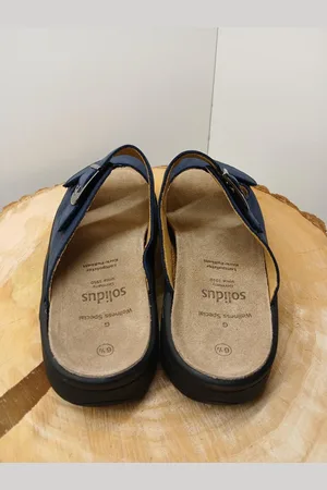 Solidus Slippers dames - Wellness Spezial 20187-80033 (G) Nubuk Ocean - maat EU: 40 en UK: 6,5