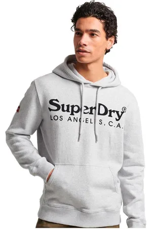 Superdry Venue Classic Logo Hoodie Grijs S Man