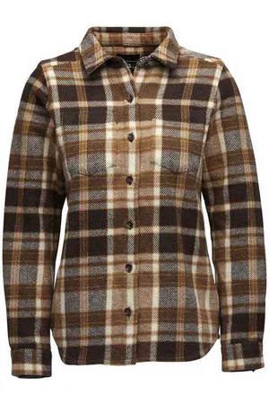 Black Diamond Project Heavy Flannel Overhemd Met Lange Mouwen Bruin M Vrouw