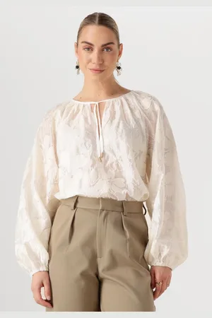 NUKUS Yoni Top Embroidery Blouses Dames -