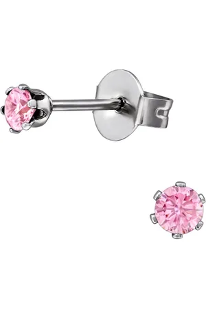 JYC CS Joy - Oorbellen - 3 mm - Chirurgisch staal - zirkonia - oorknoppen - kinderoorbellen ( zweerknopjes )