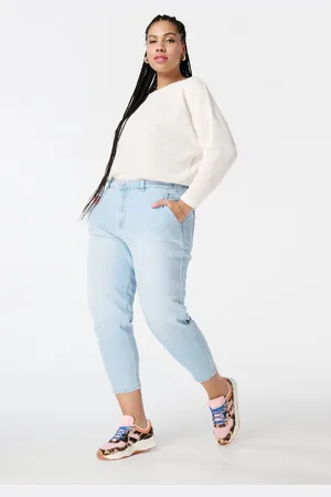 MS Mode Jeans Tapered jeans met elastische taille