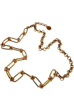 esde2 55cm Ketting Dames - Verguld RVS - Paperclip en Ronde Schakelsketting - Verstelbaar - Ketting
