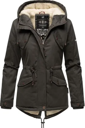 Marikoo Gewatteerd & Winddicht - MANOLYA - Winterjas Dames - Volwassen - Capuchon - - XXL