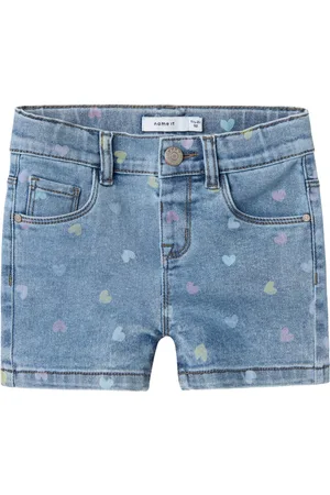 NAME IT NMFSALLI SLIM DNM SHORTS 3555-ON NOOS Meisjes Broek - Hearts