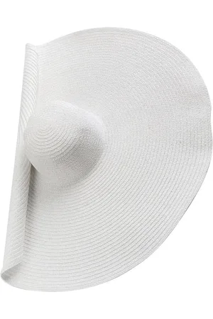 Merkloos Brede rand oversized zonnehoed voor vrouwen - slappe strohoed met stro - opvouwbare strandzonnehoed .