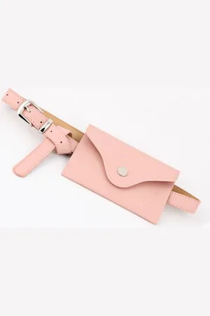 Merkloos PU lederen riem voor dames, met afneembare mini-telefoontas, maat: 105 x 2,4 cm ( + zilveren gesp)