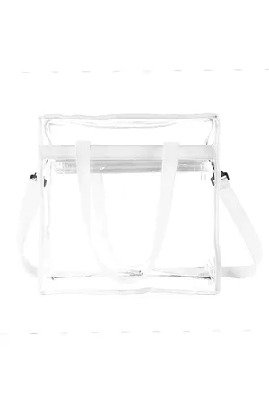 Merkloos Transparante tas met ritssluiting, crossbodytas met verstelbare schouderband, transparante schoudertas voor dames, transparante tas voor sportschool, waterdichte strandtas voor op reis