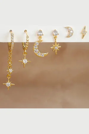 Dottilove Oorringen Set Twinkle Sterren 18k Vergulde Oorbellen