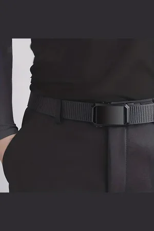 Merkloos Nieuwe Automatische Gespriem Canvas Tactische Werkkleding Outdoor Trainingsbroekriem voor Heren – Militaire Stijl Casual en Duurzaam