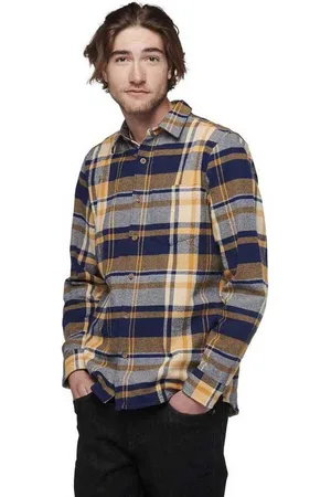 Black Diamond Project Flannel Shirt Met Lange Mouwen Bruin,Blauw M Man