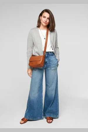 QS by s.Oliver Leren Schoudertas Crossbody Bag Bruine