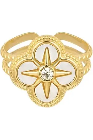 Yehwang Ring - - - Klaver - Statement ring - Stainless steel sieraden