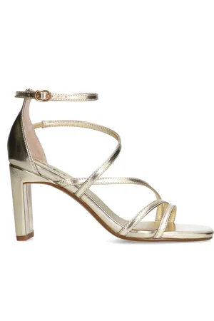 Sacha Dames - Gouden sandalen met hak