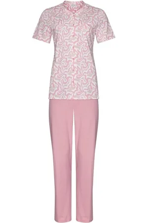 Pastunette Pyjama Coral Breeze - Zalm - Katoen - Doorknoop
