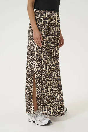 Kaffe Rok Kaedita Amber Skirt 10509813 107281 Naturel Leopard Print Dames