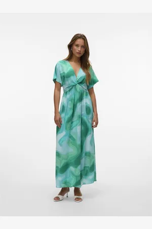 VERO MODA VMVADE S/S V-NECK ANKLE DRESS WVN LCS - Dames - Maxi jurken