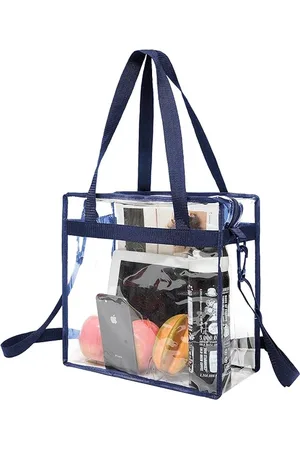 Merkloos Transparante tas met ritssluiting, crossbodytas met verstelbare schouderband, transparante schoudertas voor dames, transparante tas voor sportschool, waterdichte strandtas voor op reis