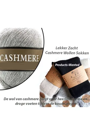 Merkloos 6-Paar Lekker Zacht Cashmere Wollen Sokken in 3-Kleuren