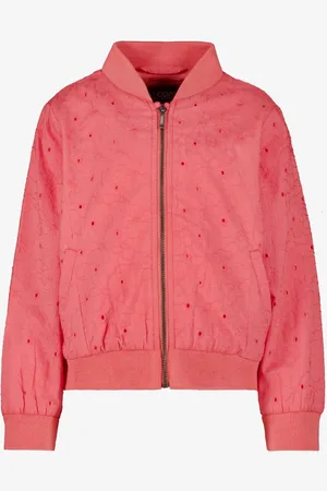 TwoDay Meisjes broderie bomberjack koraal