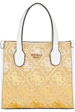 Guess Handtas Schoudertas Silvana Mini Two Compartment Tote Beige