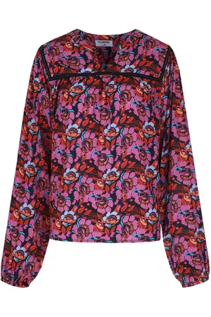 Fluresk Blouse Sylvie Top 25vzf04 001808 Black/purple Orchid Dames